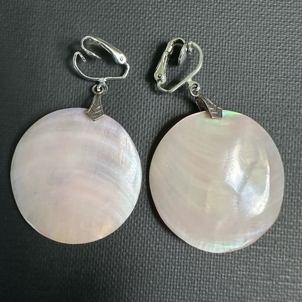 Pink mother   clip on Earrings